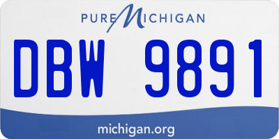 MI license plate DBW9891