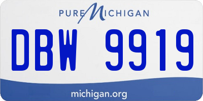 MI license plate DBW9919
