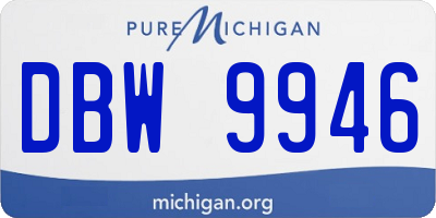 MI license plate DBW9946