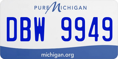 MI license plate DBW9949