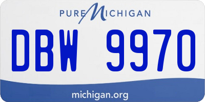 MI license plate DBW9970