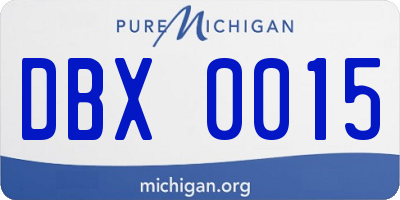 MI license plate DBX0015