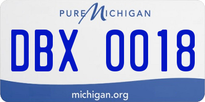 MI license plate DBX0018