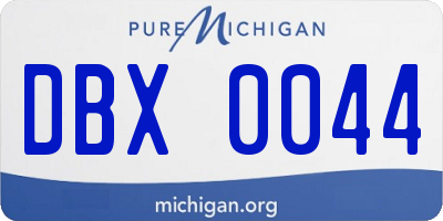 MI license plate DBX0044