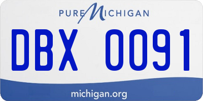 MI license plate DBX0091