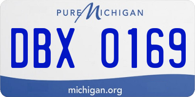 MI license plate DBX0169