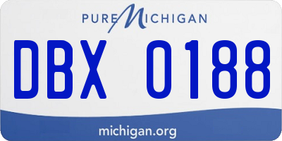 MI license plate DBX0188