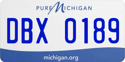 MI license plate DBX0189