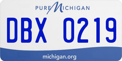 MI license plate DBX0219