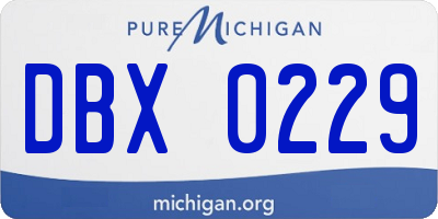 MI license plate DBX0229