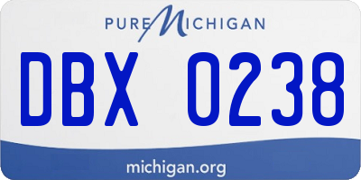 MI license plate DBX0238