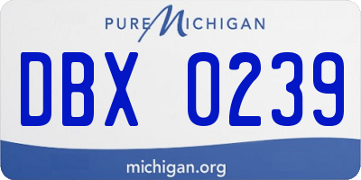 MI license plate DBX0239