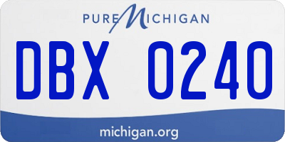 MI license plate DBX0240