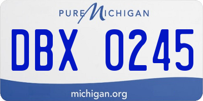 MI license plate DBX0245