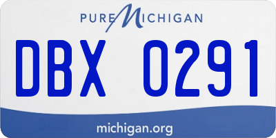 MI license plate DBX0291
