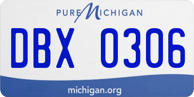 MI license plate DBX0306