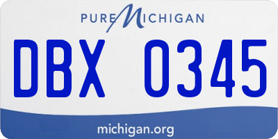 MI license plate DBX0345