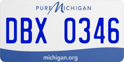 MI license plate DBX0346