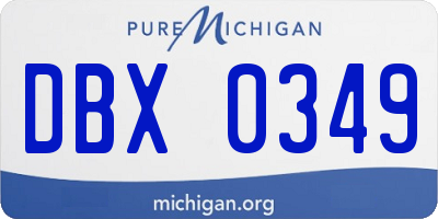 MI license plate DBX0349