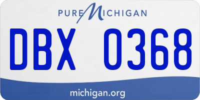 MI license plate DBX0368