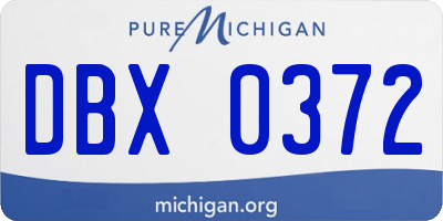 MI license plate DBX0372