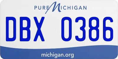 MI license plate DBX0386