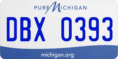 MI license plate DBX0393