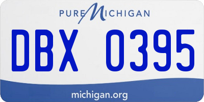 MI license plate DBX0395