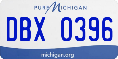 MI license plate DBX0396