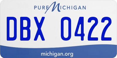 MI license plate DBX0422