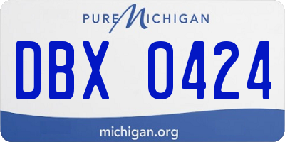 MI license plate DBX0424