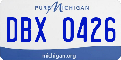 MI license plate DBX0426