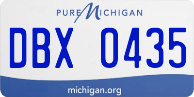 MI license plate DBX0435