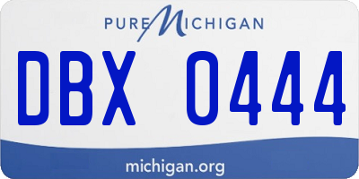 MI license plate DBX0444