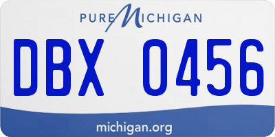 MI license plate DBX0456