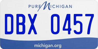 MI license plate DBX0457