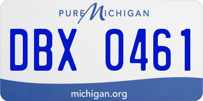 MI license plate DBX0461