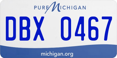 MI license plate DBX0467