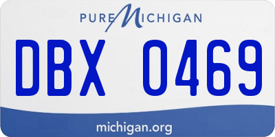 MI license plate DBX0469
