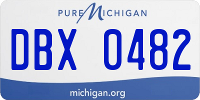 MI license plate DBX0482