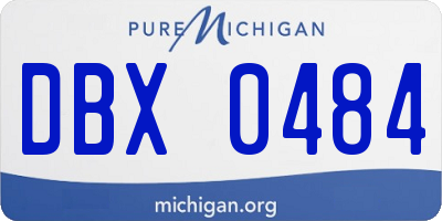 MI license plate DBX0484