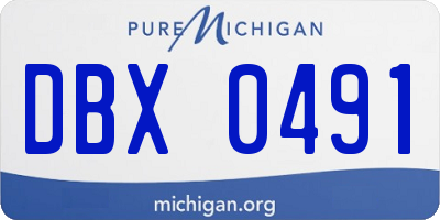 MI license plate DBX0491