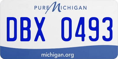 MI license plate DBX0493