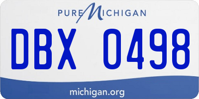 MI license plate DBX0498