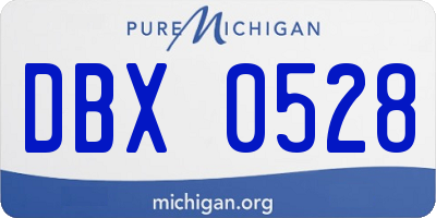 MI license plate DBX0528