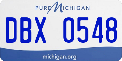 MI license plate DBX0548