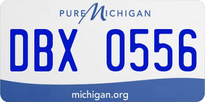 MI license plate DBX0556