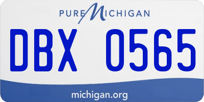 MI license plate DBX0565