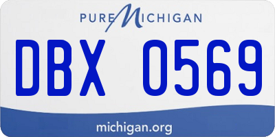 MI license plate DBX0569