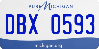MI license plate DBX0593